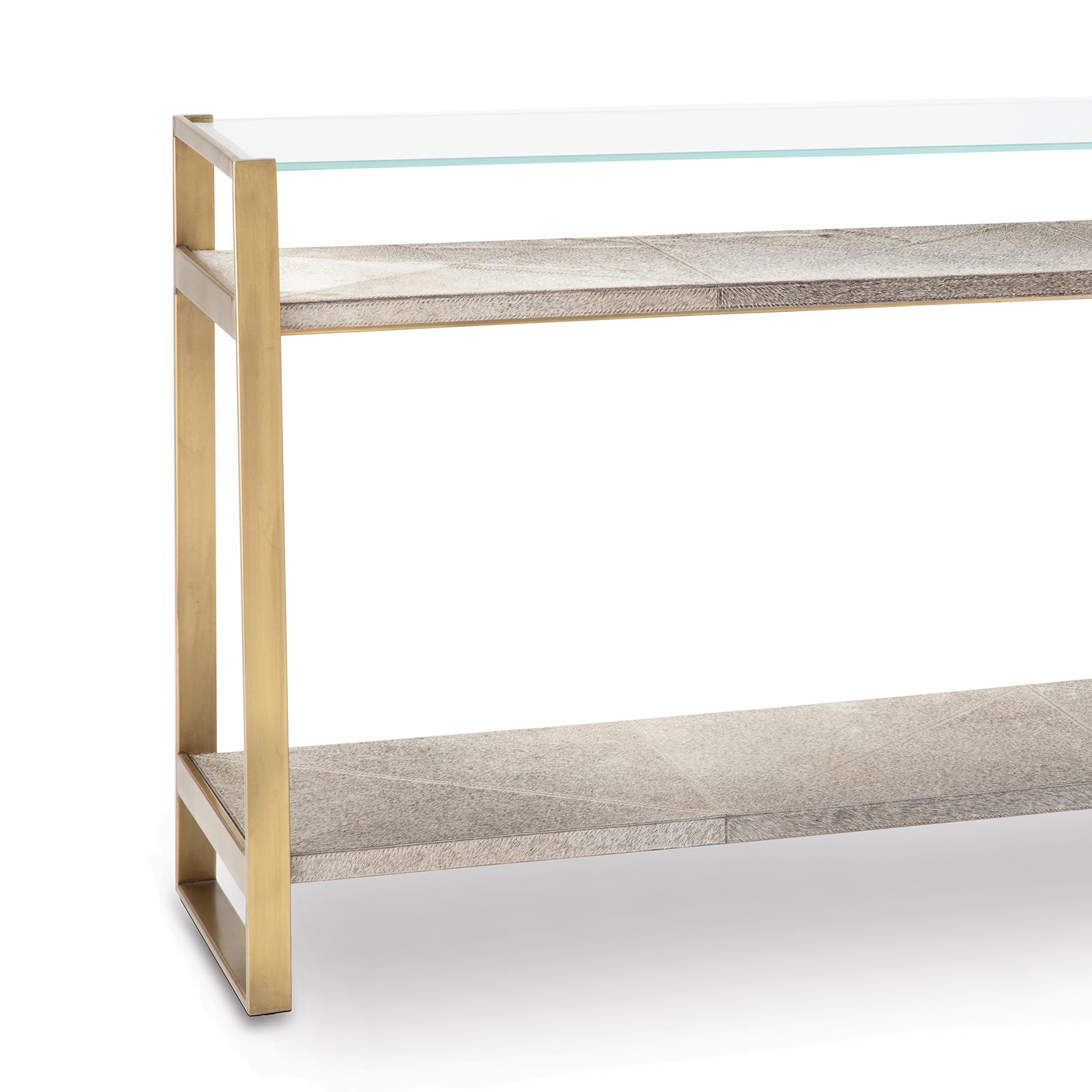 Andres Hair on Hide Console Large (Brass) | Regina Andrew Detroit